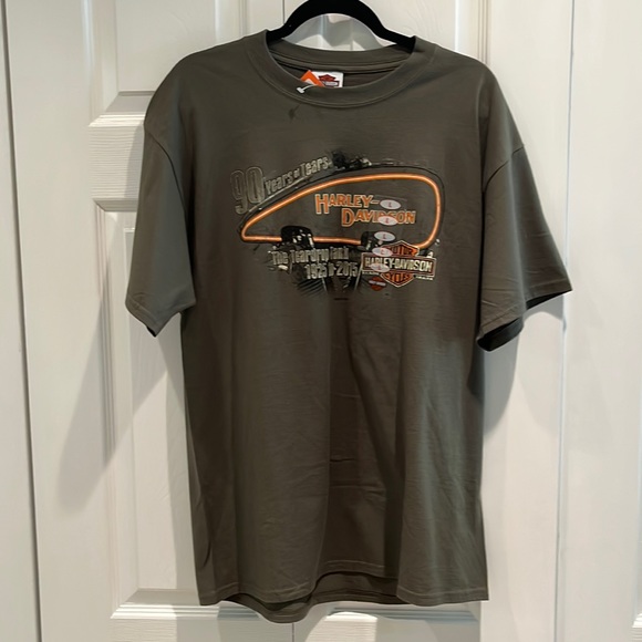 ❤️SOLD❤️Harley Davidson Green Short Sleeve Tee - Picture 1 of 7